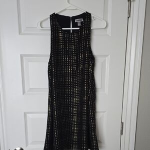 Chelsea28 Black and Gold Mini Dress